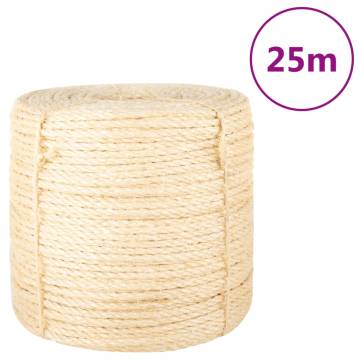 100% Sisal Rope 6mm 25m - Durable & Versatile | Hipomarket