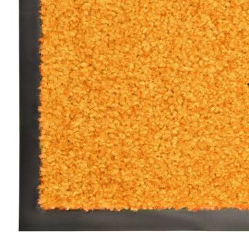 Washable Orange Doormat 90x150 cm - Durable & Non-Slip