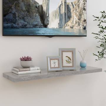 Concrete Grey Floating Wall Shelf - Stylish & Durable | HipoMarket