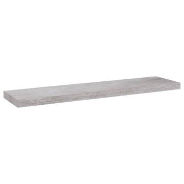 Concrete Grey Floating Wall Shelf - Stylish & Durable | HipoMarket