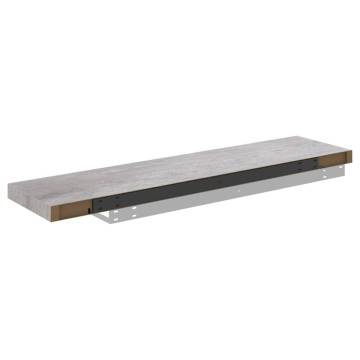 Concrete Grey Floating Wall Shelf - Stylish & Durable | HipoMarket