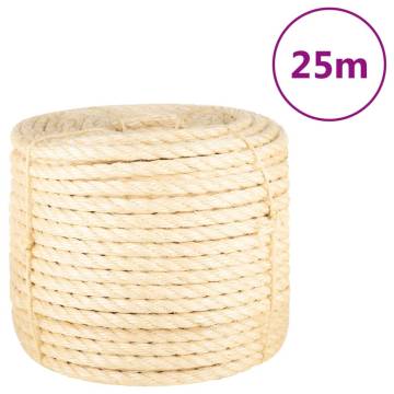 100% Natural Sisal Rope 14mm x 25m - Durable & Versatile