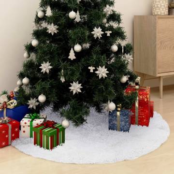 Christmas Tree Skirt White 90 cm Faux - Elegant Decor