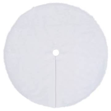 Christmas Tree Skirt White 90 cm Faux - Elegant Decor