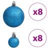 100 Pcs Blue & Silver Christmas Baubles - Adorn Your Tree!