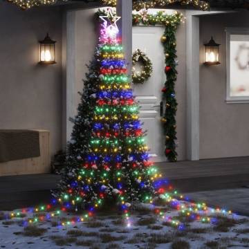 Colorful Christmas Tree Lights - 320 LEDs, 375 cm Festive Decor