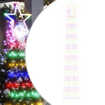 Colorful Christmas Tree Lights - 320 LEDs, 375 cm Festive Decor