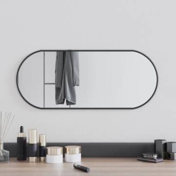 Wall Mirror Black 60x25 cm Oval - Minimalistic Home Decor