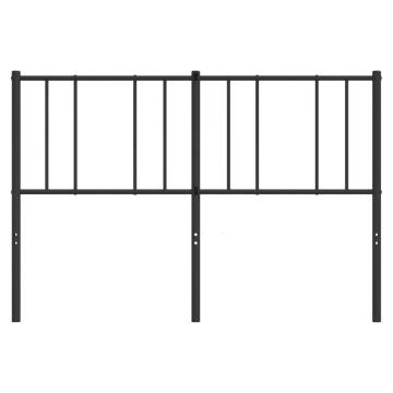 Metal Headboard Black 150 cm - Stylish & Sturdy Design