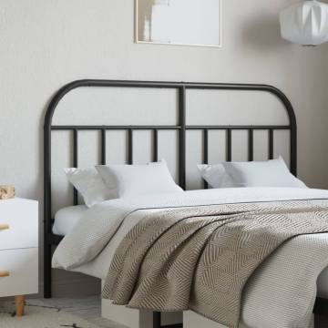 Stylish Black Metal Headboard 140 cm - Hipomarket