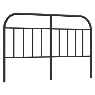 Stylish Black Metal Headboard 140 cm - Hipomarket