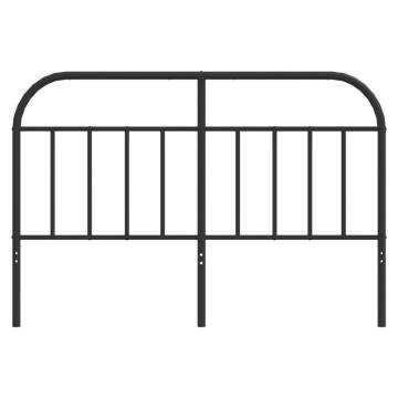 Stylish Black Metal Headboard 140 cm - Hipomarket