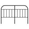 Stylish Black Metal Headboard 140 cm - Hipomarket