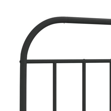 Stylish Black Metal Headboard 140 cm - Hipomarket