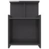 High Gloss Grey Bed Cabinet - Stylish & Practical Storage