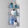 Metaltex 3-Tier Corner Douche Rack Onda Silver | Hipomarket