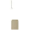 2 Piece Bathroom Furniture Set | White & Sonoma Oak | Hipomarket