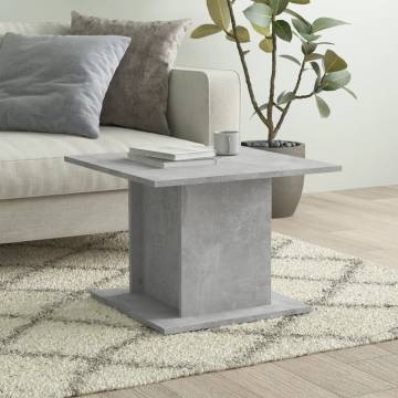 Stylish Concrete Grey Coffee Table - 55.5 cm | HipoMarket