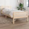 Bed Frame Solid Wood 90x190 cm Single Colour natural Size 90 x 190 cm 