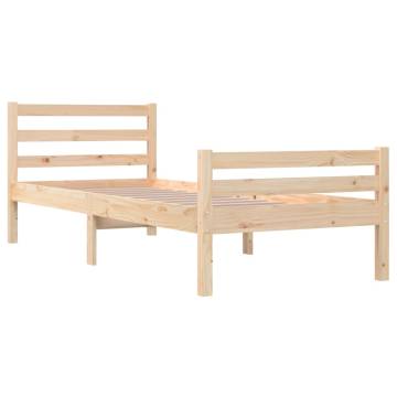 Solid Wood Bed Frame 90x190 cm Single - Modern Design