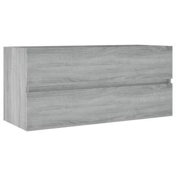 Sink Cabinet Grey Sonoma - Stylish Engineered Wood Storage