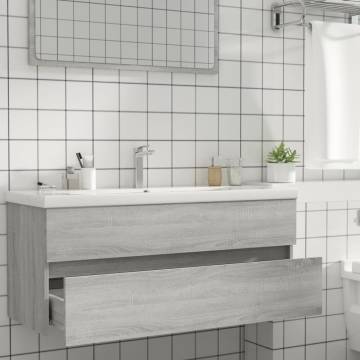 Sink Cabinet Grey Sonoma - Stylish Engineered Wood Storage