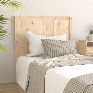 Stylish Solid Pine Wood Bed Headboard - 105.5x4x100 cm