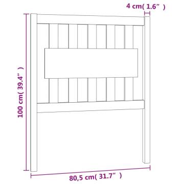 Stylish Solid Wood Pine Bed Headboard - 80.5x4x100 cm