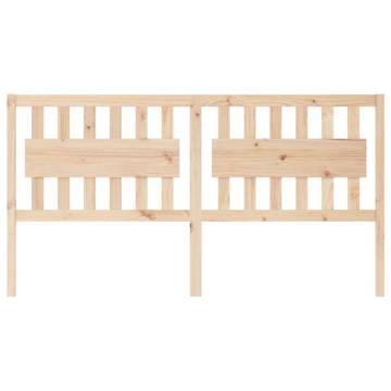 Wooden Bed Headboard - Solid Pine - 185.5x4x100 cm