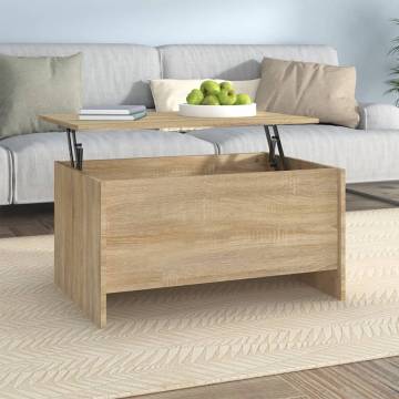 Sonoma Oak Coffee Table - Versatile Lift-Top Design | HiPoMarket