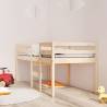 High Sleeper Bed 90x190 cm Single Solid Wood Pine Colour natural Size 90 x 190 cm 