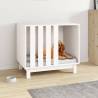 Dog House White 70x50x62 cm Solid Wood Pine Colour white Size 70 x 50 x 62 cm 