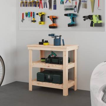 Solid Wood Pine Work Bench - 78.5x50x80 cm | HipoMarket