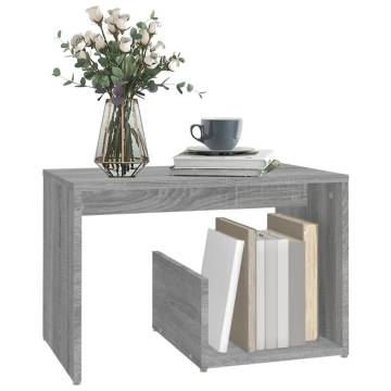 Trendy Grey Sonoma Side Table | 59x36x38 cm Engineered Wood