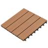 WPC Tiles 30x30cm - 11pcs Brown - Durable & Water Resistant