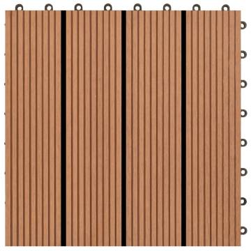 WPC Tiles 30x30cm - 11pcs Brown - Durable & Water Resistant