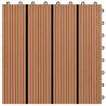 WPC Tiles 30x30cm - 11pcs Brown - Durable & Water Resistant