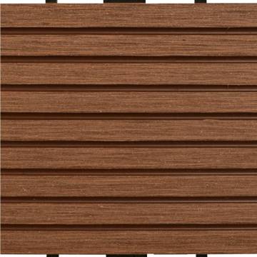 WPC Tiles 30x30cm - 11pcs Brown - Durable & Water Resistant