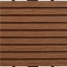 WPC Tiles 30x30cm - 11pcs Brown - Durable & Water Resistant