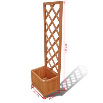 Trellis Planter 40x30x135 cm - Durable Outdoor Charm