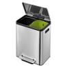 EKO Pedal Bin EcoCasa 2x15 L Matte Silver | Stylish Waste Solution