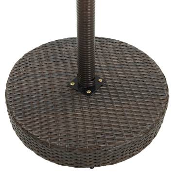 Stylish Brown Poly Rattan Garden Table 75.5x106 cm