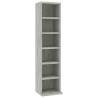 Stylish Concrete Grey CD Cabinet - Spacious & Practical Storage