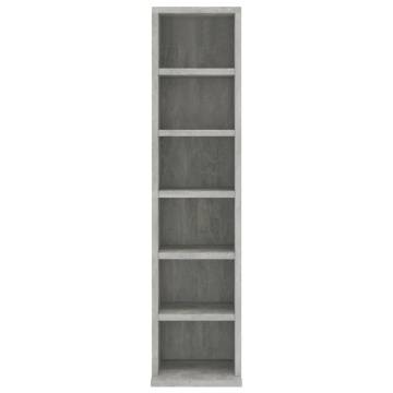 Stylish Concrete Grey CD Cabinet - Spacious & Practical Storage