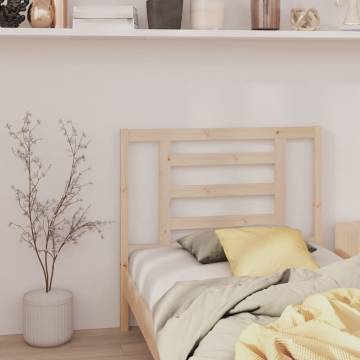 Stylish Solid Wood Pine Bed Headboard - 96x4x100 cm