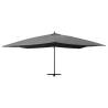 Cantilever Umbrella with Wooden Pole 400x300 cm - Anthracite