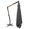 Cantilever Umbrella with Wooden Pole 400x300 cm - Anthracite