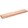 Light Brown Wall Shelf - Solid Oak 100x20x6 cm | HipoMarket