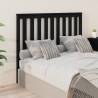 Bed Headboard Black 146x6x101 cm Solid Wood Pine Colour black Size 146 x 101 cm Quantity in Package 1 