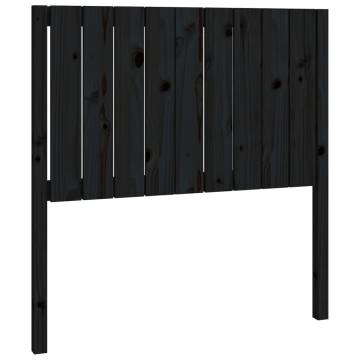 Black Solid Pine Bed Headboard - 95.5x4x100 cm | Hipomarket